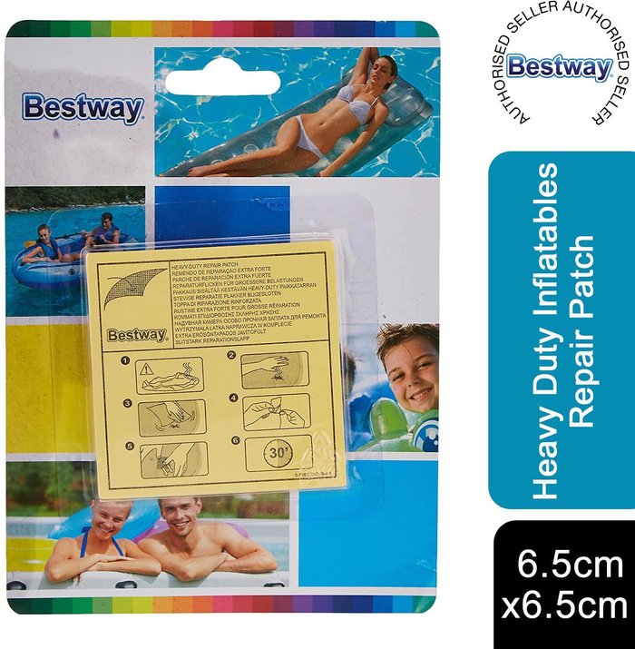 The Range | Bestway Bestway Heavy Duty Repair Patch or SelfAdhesive Underwater Adhesive Repair Patch - White / 16cm / 1cm Bestway Bestway Heavy Duty Repair Patch or SelfAdhesive Underwater Adhesive Repair Patch - White / 16cm / 1cm
