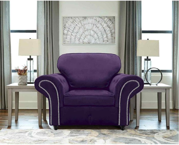 The Range | Simply Eleganza Oakana Luxury Plush Velvet Armchair - Purple Simply Eleganza Oakana Luxury Plush Velvet Armchair - Purple