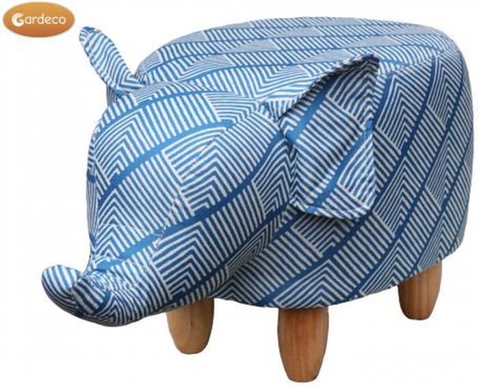 The Range | Elephant Leatherette Footstool - Blue Diamond Elephant Leatherette Footstool - Blue Diamond