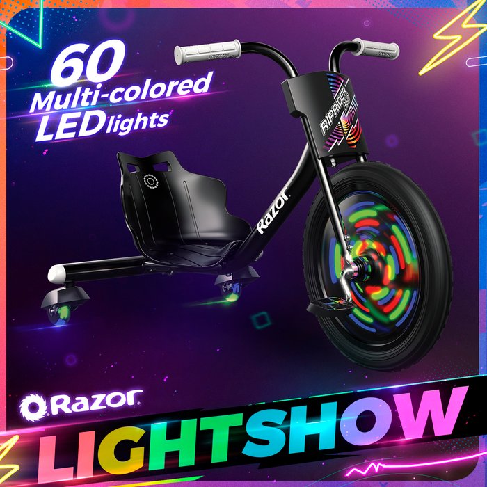The Range | Razor RAZOR RipRider 360 Lightshow Kids Tricycle - Black Razor RAZOR RipRider 360 Lightshow Kids Tricycle - Black
