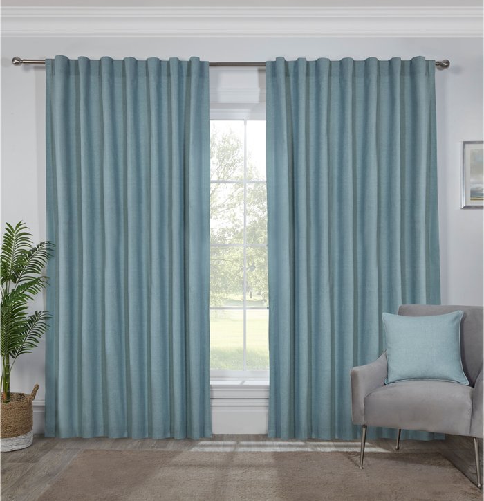 The Range | Divante Cambridge Tab Top Curtains - Duck Egg / 168cm / 229cm Divante Cambridge Tab Top Curtains - Duck Egg / 168cm / 229cm