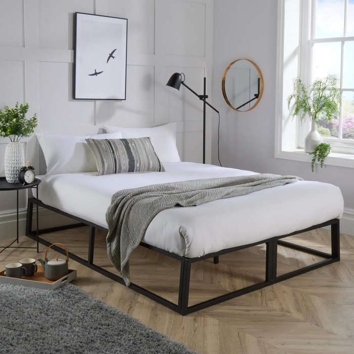 The Range | Home Source Platform Metal Bed Frame - Black Home Source Platform Metal Bed Frame - Black