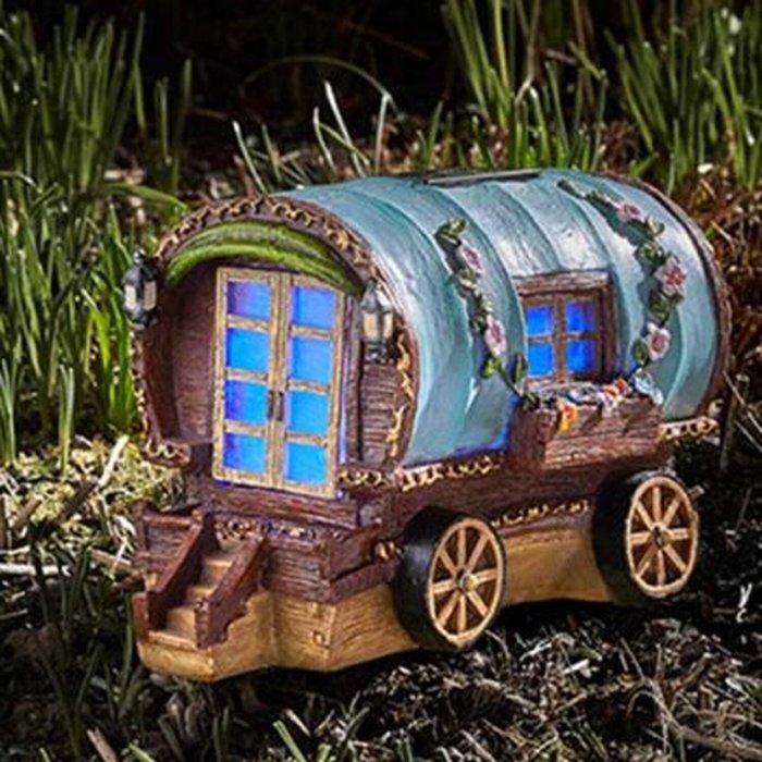 The Range | Garden Mile Gypsy Solar Caravan Light - Blue,Brown Garden Mile Gypsy Solar Caravan Light - Blue,Brown