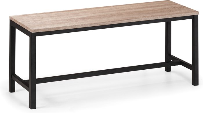 The Range | Julian Bowen Tribeca Bench - Black/Sonoma Oak Julian Bowen Tribeca Bench - Black/Sonoma Oak