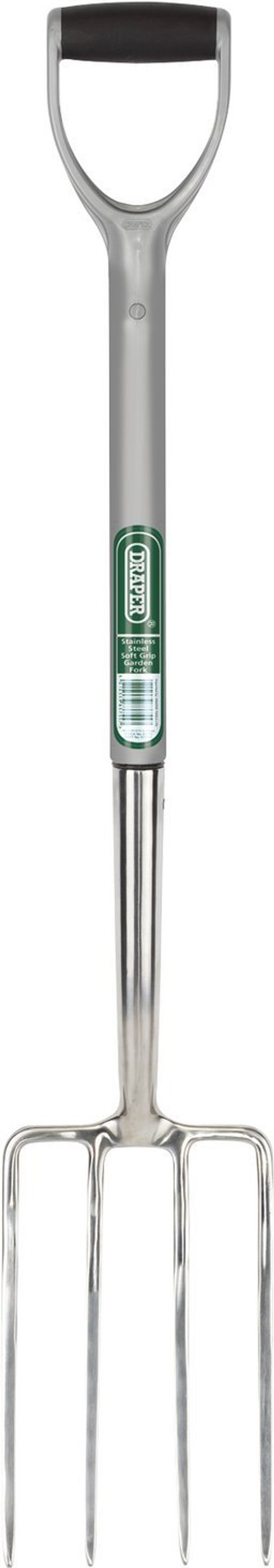 The Range | Draper Draper Stainless Steel Garden Fork With Soft Grip Handle - Silver Draper Draper Stainless Steel Garden Fork With Soft Grip Handle - Silver
