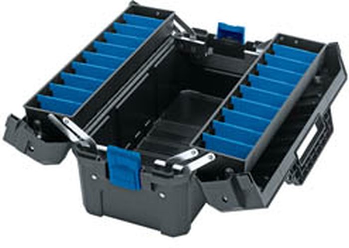 The Range | Draper Draper Heavy Duty Plastic Cantilever Tool Box 450mm Draper Draper Heavy Duty Plastic Cantilever Tool Box 450mm