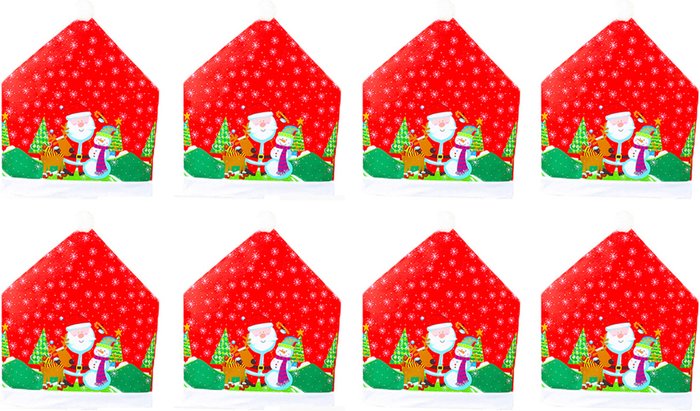 The Range | Christmas Dining Chair Covers - Red / Santa / 8 Christmas Dining Chair Covers - Red / Santa / 8