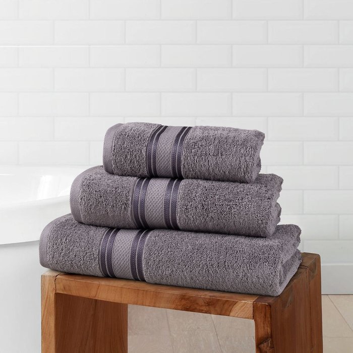 The Range | Vantona Luxury Cotton Towel 550 GSM Bath Sheet - Mid Grey Vantona Luxury Cotton Towel 550 GSM Bath Sheet - Mid Grey