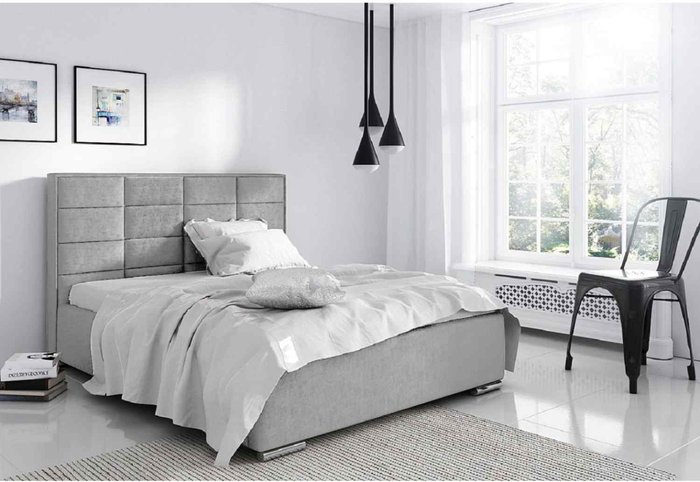 The Range | Bulia Bed Super King Plush Velvet Silver Bulia Bed Super King Plush Velvet Silver