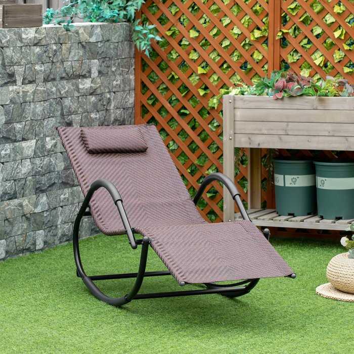 The Range | HOMCOM Zero Gravity Rocking Lounge Chair - Brown HOMCOM Zero Gravity Rocking Lounge Chair - Brown