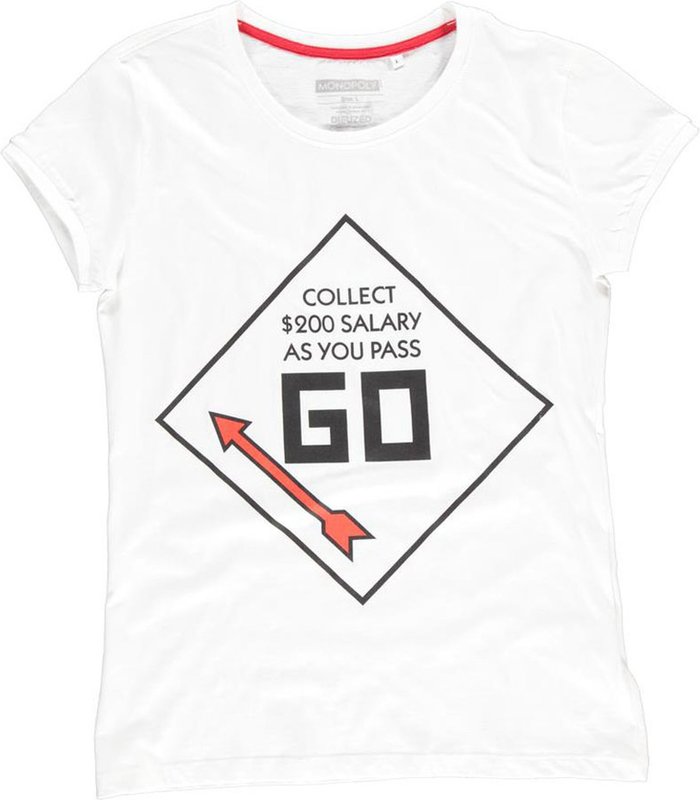 The Range | Hasbro HASBRO Monopoly GO T-Shirt - White / XL Hasbro HASBRO Monopoly GO T-Shirt - White / XL