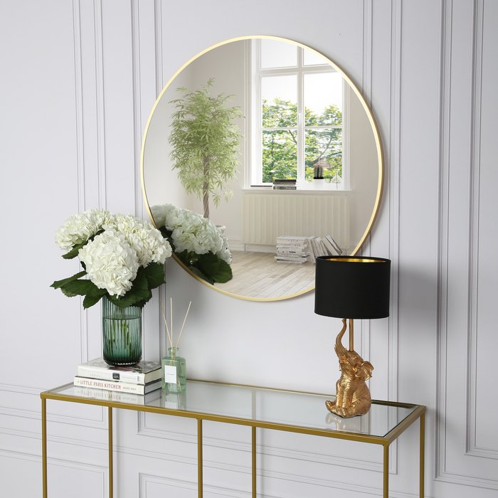 The Range | Pandora Round Mirror - 80 x 80cm - Gold Pandora Round Mirror - 80 x 80cm - Gold