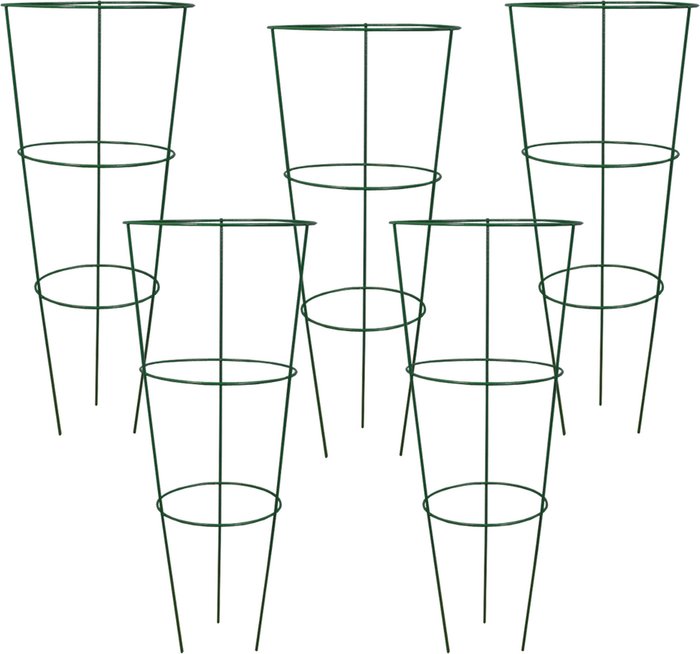 The Range | Selections Pack of 5 Conical Garden Plant Support Rings - Green / Large Selections Pack of 5 Conical Garden Plant Support Rings - Green / Large
