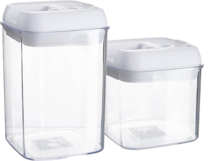 The Range | Argon Tableware 5 Piece Flip Lock Plastic Food Storage Containers Set - White Argon Tableware 5 Piece Flip Lock Plastic Food Storage Containers Set - White