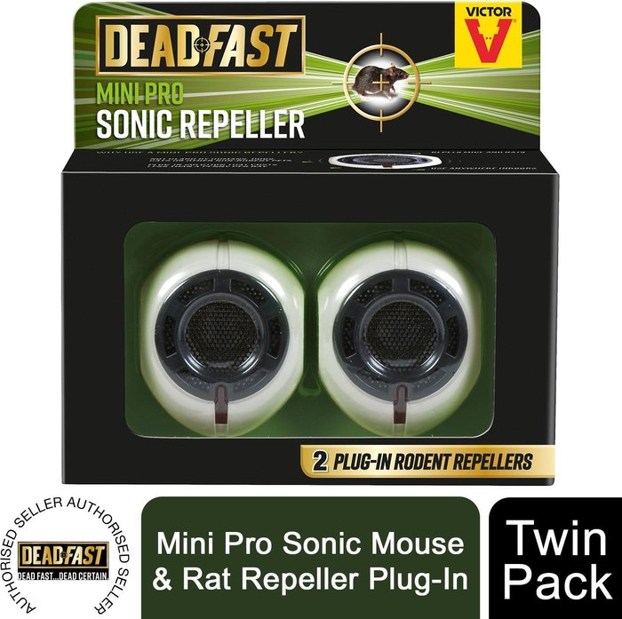 The Range | Deadfast Mini Pro Sonic Mouse & Rat Repeller Plug-in Twin 2 Pack Deadfast Mini Pro Sonic Mouse & Rat Repeller Plug-in Twin 2 Pack