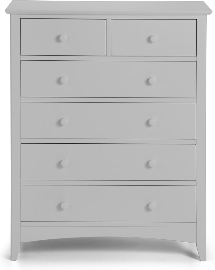 The Range | Julian Bowen Cameo Grey 4+2 Drawer Chest - Dove Grey Julian Bowen Cameo Grey 4+2 Drawer Chest - Dove Grey