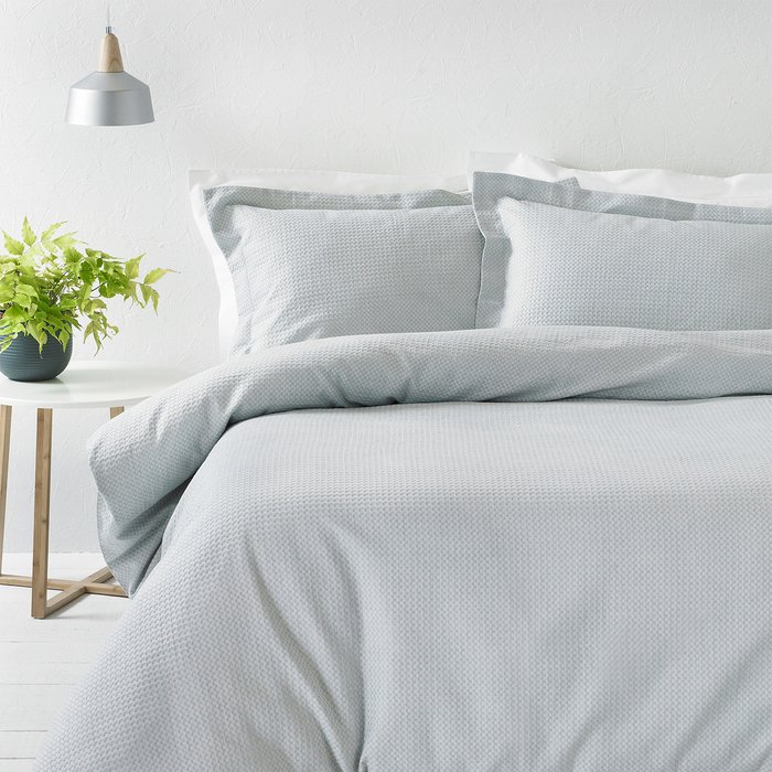 The Range | The Linen Yard The Linen Yard Waffle King Duvet Cover Set Cotton Silver The Linen Yard The Linen Yard Waffle King Duvet Cover Set Cotton Silver