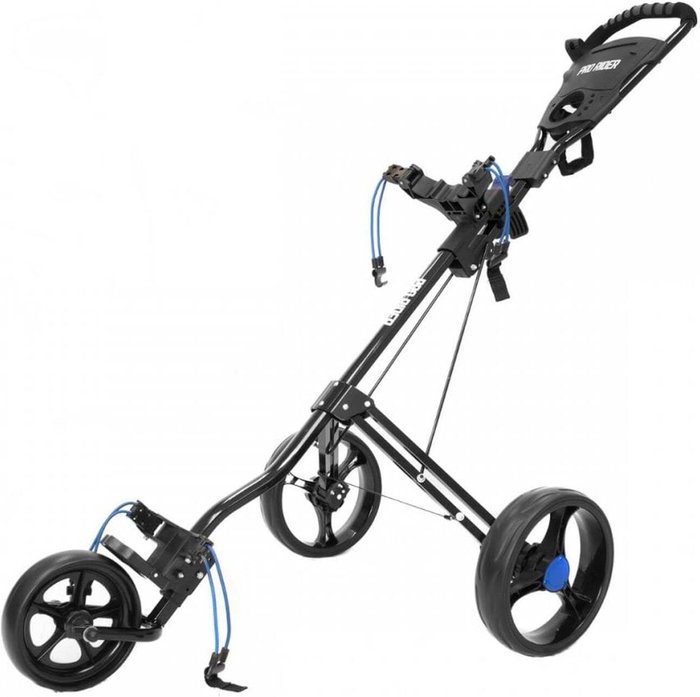 The Range | Pro Rider Leisure Pro Rider Leisure 3 Wheel Deluxe Push Golf Trolley - Black & Blue Pro Rider Leisure Pro Rider Leisure 3 Wheel Deluxe Push Golf Trolley - Black & Blue