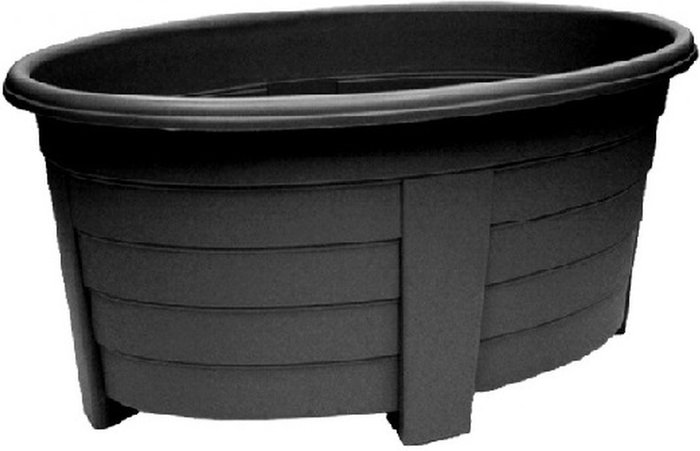 The Range | Grosvenor Black Oval Garden Planter 55cm - Black / 650g Grosvenor Black Oval Garden Planter 55cm - Black / 650g
