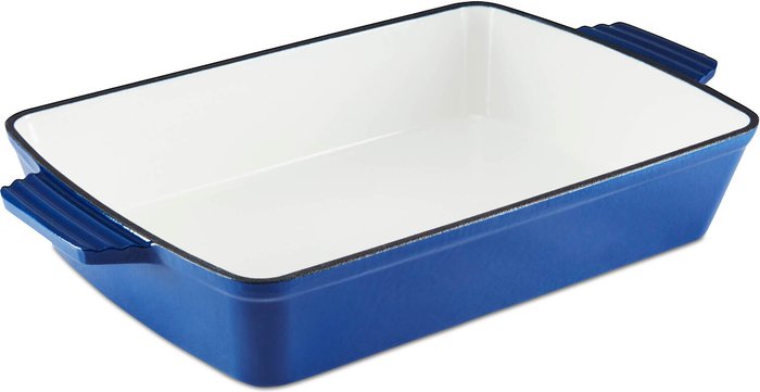 The Range | Barbary & Oak Barbary & Oak 39cm Cast Iron Roaster - Blue Barbary & Oak Barbary & Oak 39cm Cast Iron Roaster - Blue