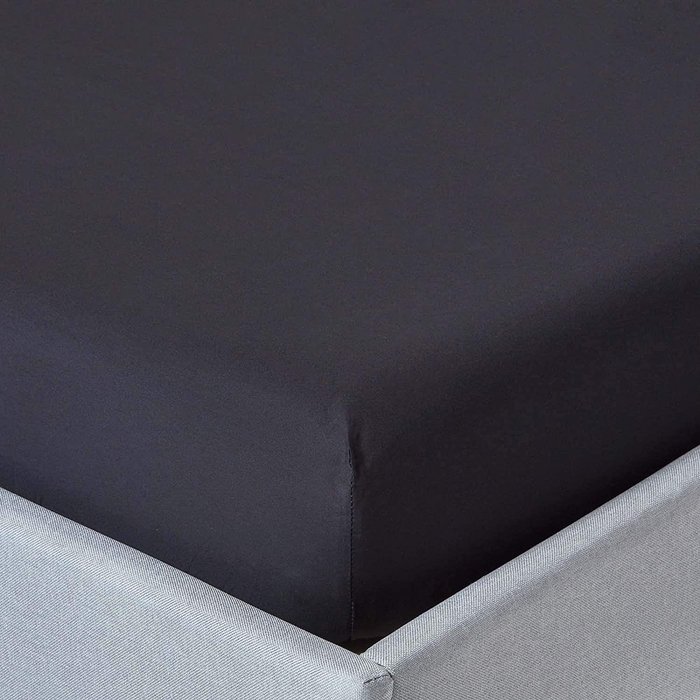 The Range | Homescapes 200 Thread Count Egyptian Cotton Fitted Sheet - Black / Single Homescapes 200 Thread Count Egyptian Cotton Fitted Sheet - Black / Single