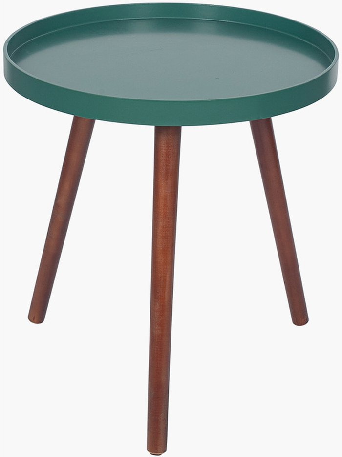 The Range | Forest Green MDF and Brown Pine Wood Round Table K/D Forest Green MDF and Brown Pine Wood Round Table K/D