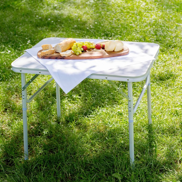 The Range | TECTAKE Camping Table Aluminium Foldable - Grey / 75cm TECTAKE Camping Table Aluminium Foldable - Grey / 75cm