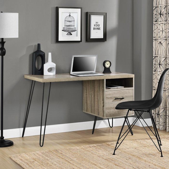 The Range | Dorel Dorel Landon Desk - Distressed Grey Dorel Dorel Landon Desk - Distressed Grey