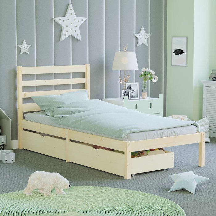 The Range | Libra Solid Pine Single Bed - Pine Libra Solid Pine Single Bed - Pine