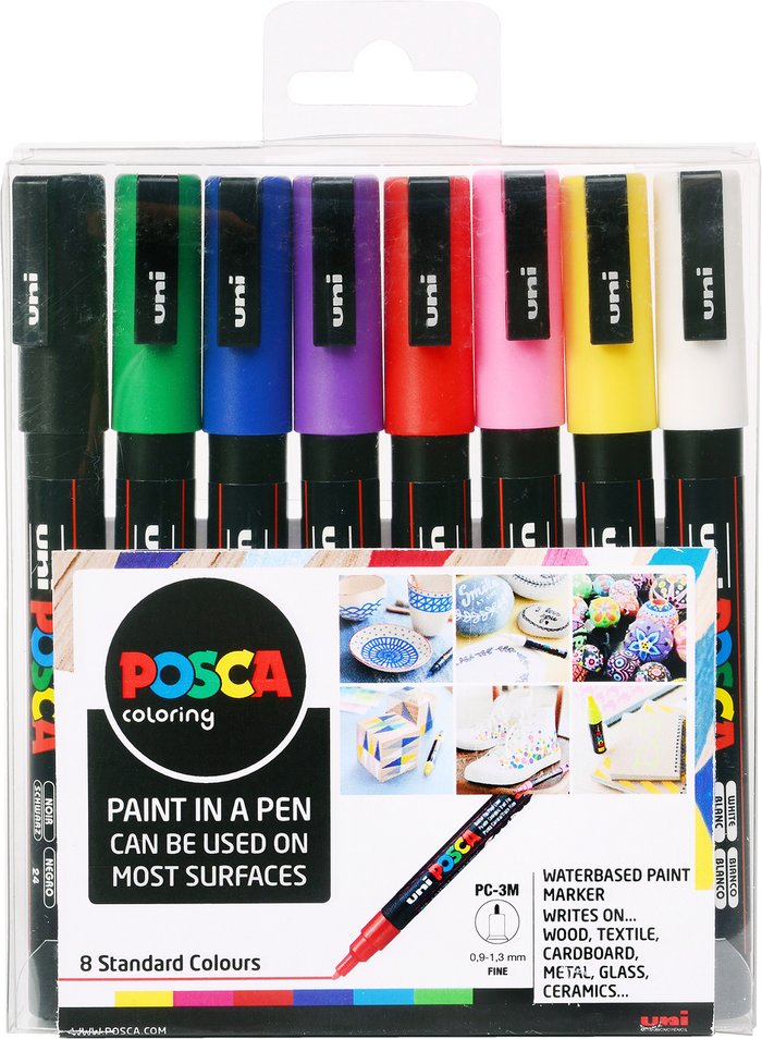 The Range | Uni-ball Uni Posca Standard Colour Marker Pens - Fine Uni-ball Uni Posca Standard Colour Marker Pens - Fine