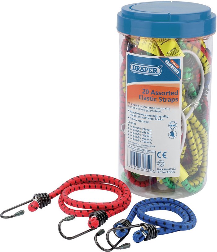 The Range | Draper Draper 10 Piece Assorted Elastic Bungee Straps Draper Draper 10 Piece Assorted Elastic Bungee Straps