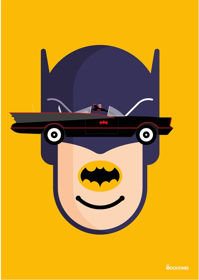 The Range | Mockstars Mockstars Art Prints - Mockstars / Batman Retro / A2 Mockstars Mockstars Art Prints - Mockstars / Batman Retro / A2
