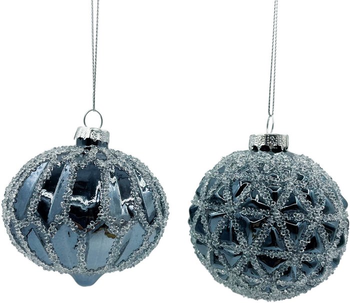 The Range | Aurora Blue Crystal Effect Bauble - Blue Aurora Blue Crystal Effect Bauble - Blue