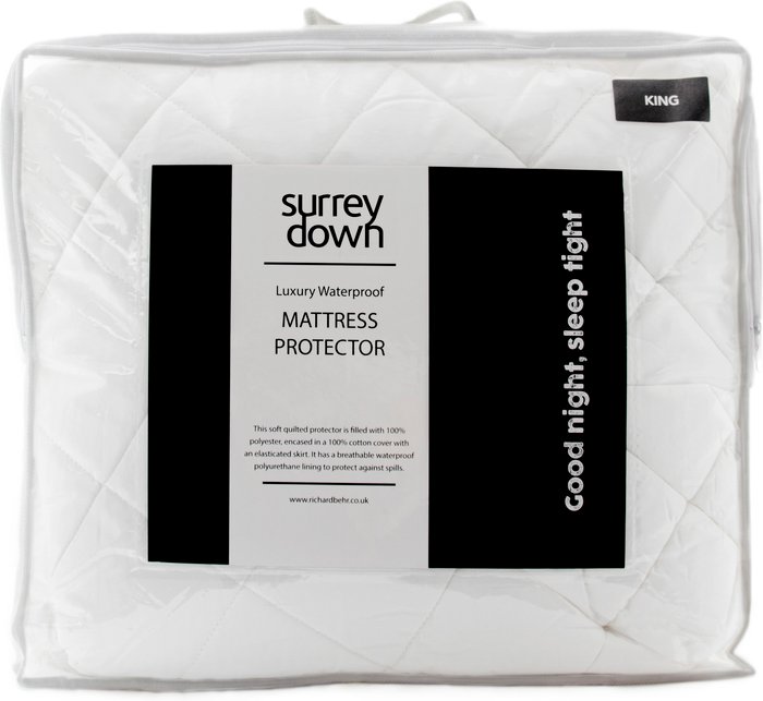 The Range | Surrey Down Surrey Down Luxury Waterproof Mattress Protector - White / Super king Surrey Down Surrey Down Luxury Waterproof Mattress Protector - White / Super king