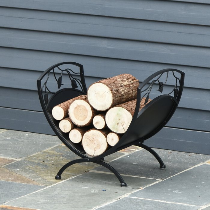The Range | Outsunny Outsunny Iron Folding Arced Firewood Log Holder Leaf Scroll Panel Indoor Outdoor Outsunny Outsunny Iron Folding Arced Firewood Log Holder Leaf Scroll Panel Indoor Outdoor