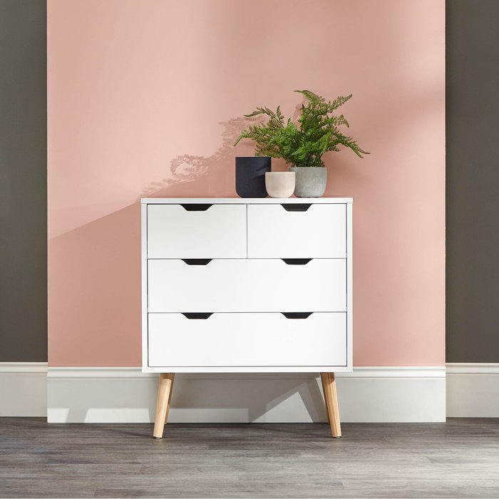 The Range | GFW Nyborg 4 Drawer Chest - White GFW Nyborg 4 Drawer Chest - White