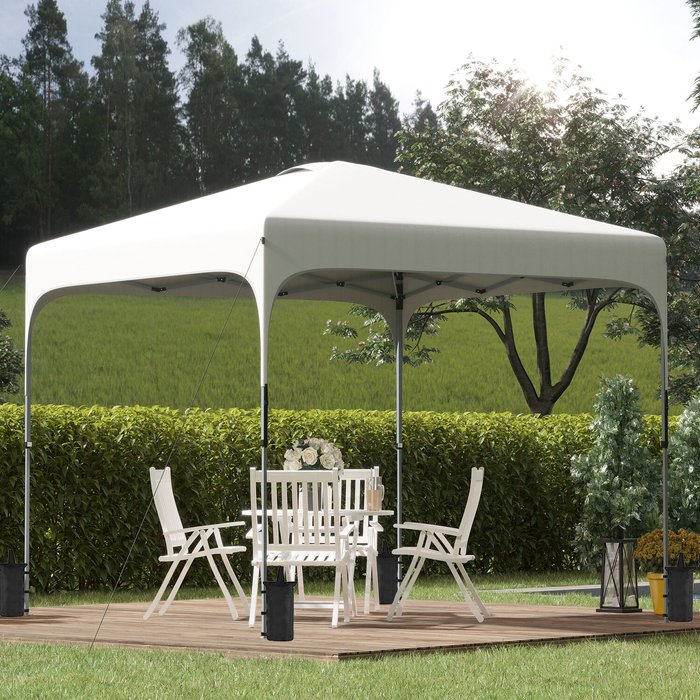 The Range | Outsunny Pop Up Gazebo Foldable Canopy Tent - White Outsunny Pop Up Gazebo Foldable Canopy Tent - White