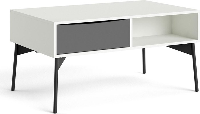 The Range | Fur Coffee Table With 1 Drawer In Grey And White Fur Coffee Table With 1 Drawer In Grey And White