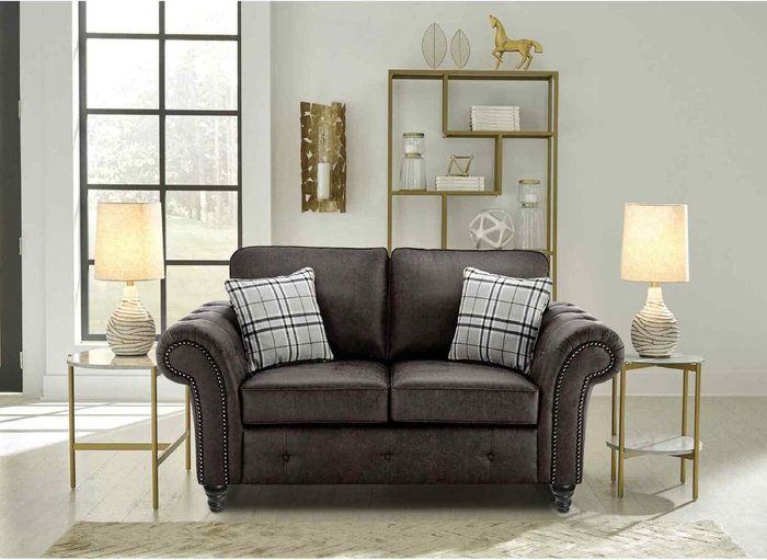 The Range | Simply Eleganza Oakana Luxury Leather 2 Seater - Black Simply Eleganza Oakana Luxury Leather 2 Seater - Black