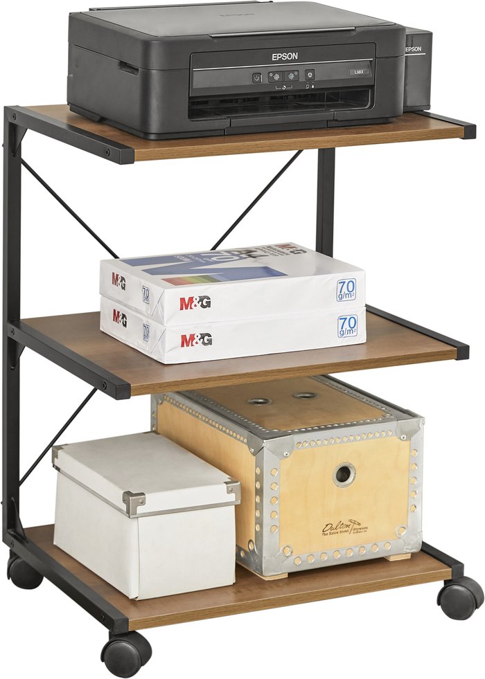 The Range | SoBuy Side Table with Shelf and Side Printer Stand - Brown SoBuy Side Table with Shelf and Side Printer Stand - Brown