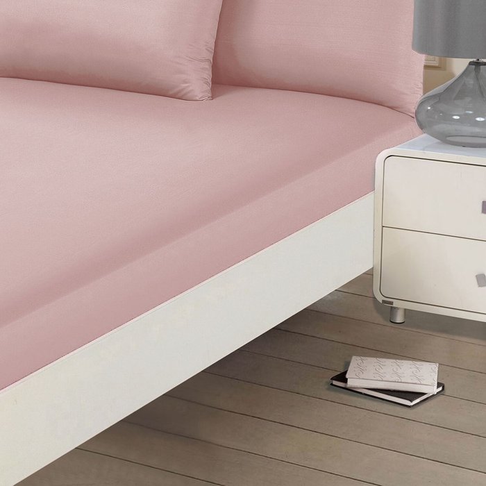 The Range | Brentfords Brentfords Plain Dyed Fitted Bed Sheets Non-Iron - Pink / Double Brentfords Brentfords Plain Dyed Fitted Bed Sheets Non-Iron - Pink / Double