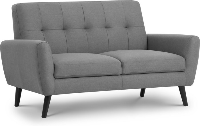 The Range | Julian Bowen Monza 2 Seater Sofa - Grey Julian Bowen Monza 2 Seater Sofa - Grey