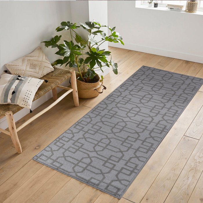 The Range | Serdim Rugs Serdim Rugs Siam Trellis Anti Slip Mats Silver 80X300 Cm Serdim Rugs Serdim Rugs Siam Trellis Anti Slip Mats Silver 80X300 Cm
