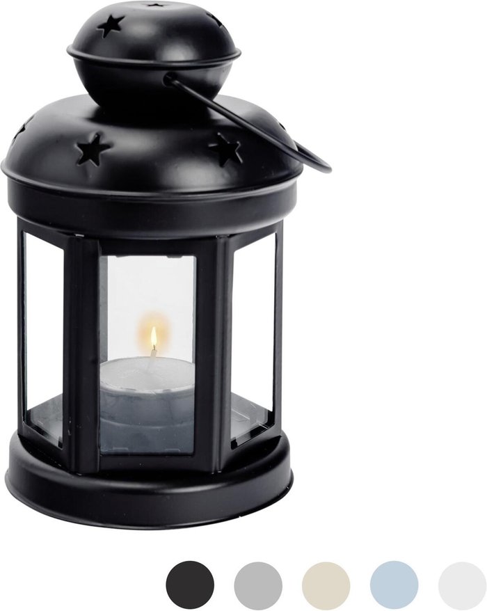 The Range | NICOLA SPRING Nicola Spring Metal Hanging Tealight Lantern - 16cm - Black NICOLA SPRING Nicola Spring Metal Hanging Tealight Lantern - 16cm - Black
