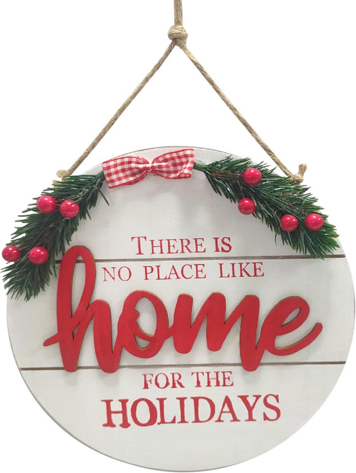 The Range | Home For The Holidays Hanging Sign - White Home For The Holidays Hanging Sign - White