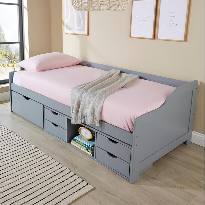 The Range | Home Source Naples Cabin Bed - Grey Home Source Naples Cabin Bed - Grey