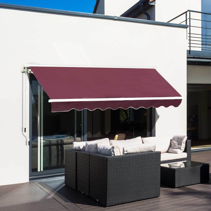 The Range | Outsunny Outsunny Garden Sun Shade Canopy Retractable Awning, 3 X 2.5M, Red Outsunny Outsunny Garden Sun Shade Canopy Retractable Awning, 3 X 2.5M, Red