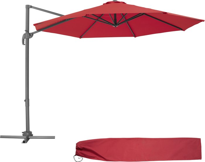 The Range | TECTAKE Tectake Parasol Daria With Protective Cover Red TECTAKE Tectake Parasol Daria With Protective Cover Red