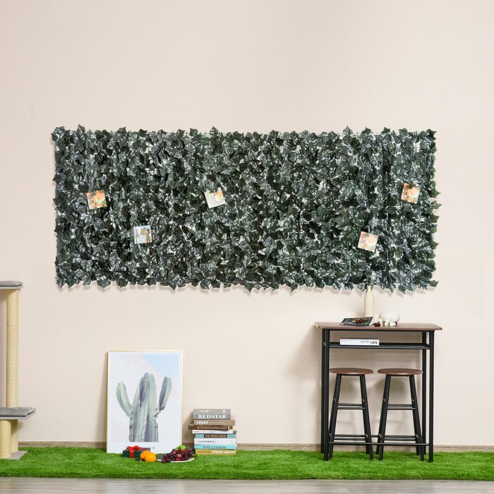 The Range | Outsunny Artificial Leaf Hedge Screen Garden Fence - Dark Green / 300cm Outsunny Artificial Leaf Hedge Screen Garden Fence - Dark Green / 300cm