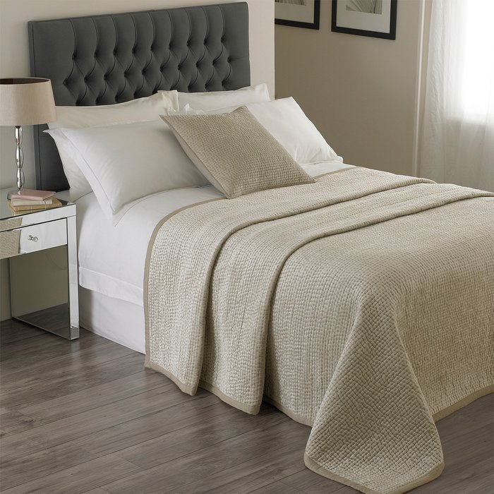 The Range | Paoletti Paoletti Brooklands Velvet King Bedspread Viscose Cotton Champagne Paoletti Paoletti Brooklands Velvet King Bedspread Viscose Cotton Champagne